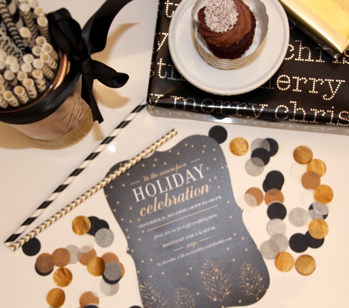 Holiday gift wrapping party with Shutterfly invitations