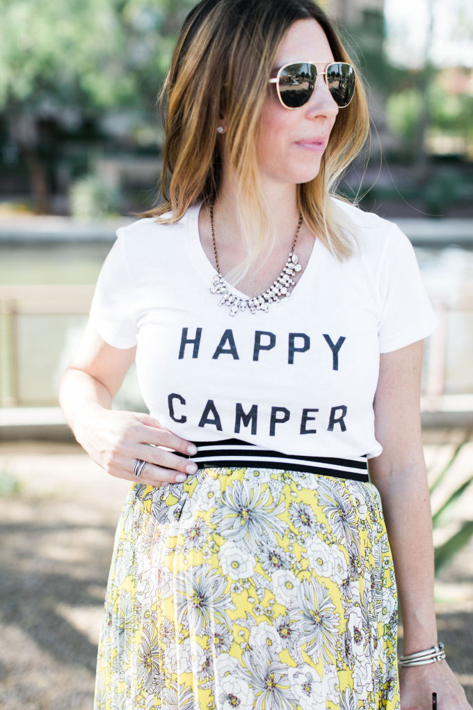 Happy Camper Tee, Spring Skirt
